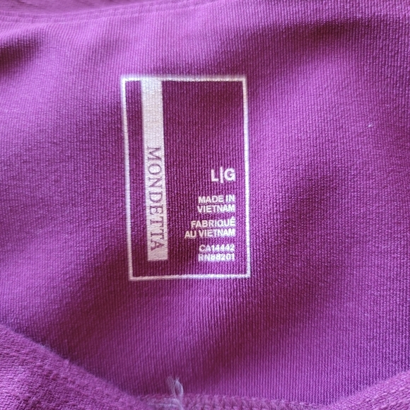 Mondetta Leggings L Large Plum Full Length Mid Rise - Picture 6 of 6